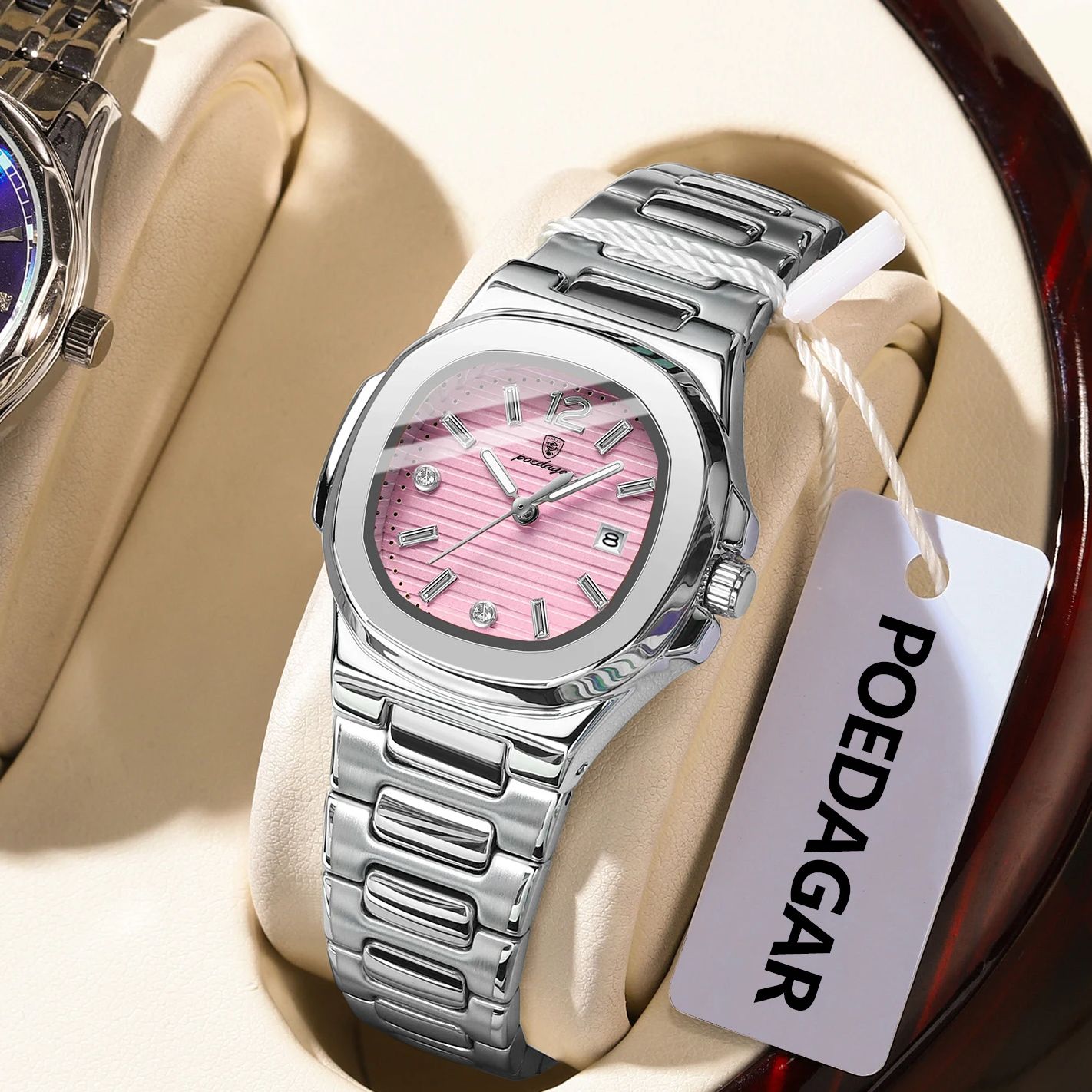 High Jewelry Watches - Jam Tangan Wanita POEDAGAR Square Fashion,