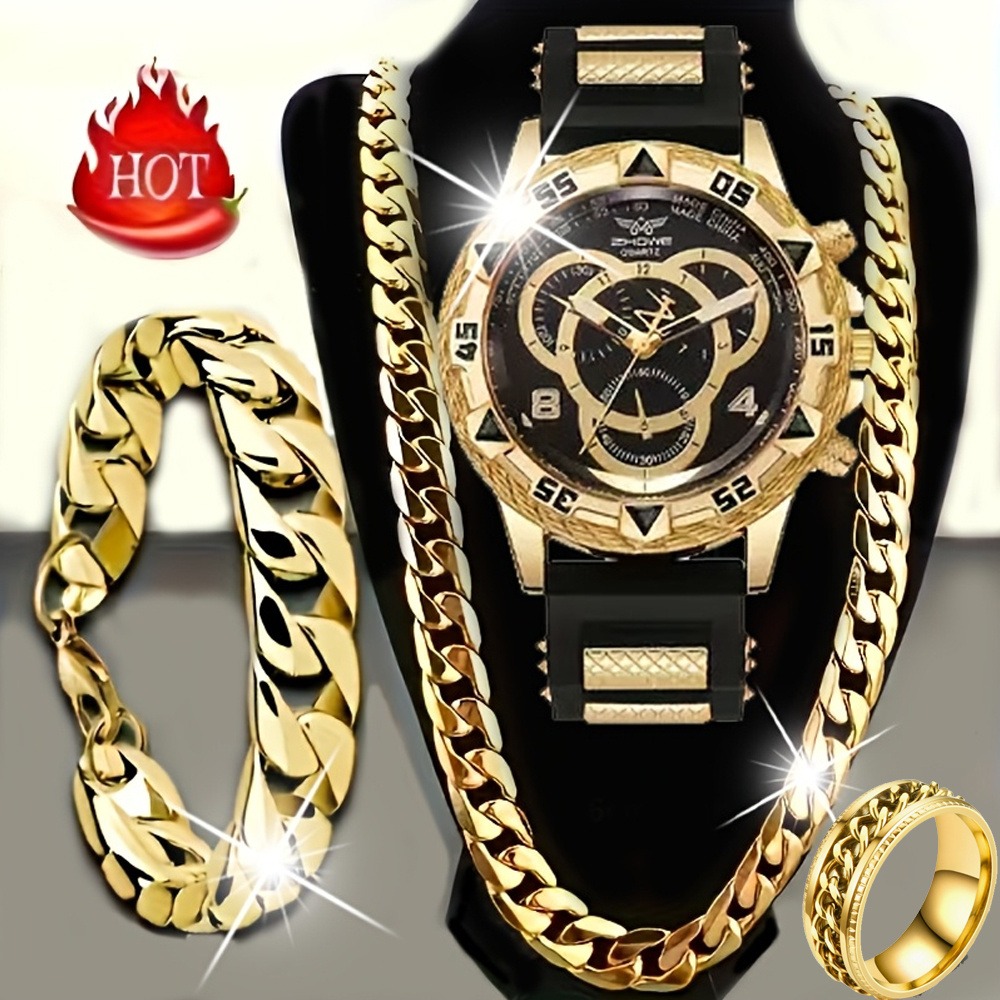 Mystery Jewelry Jar Watches - Set Jam Tangan dan Perhiasan Pria