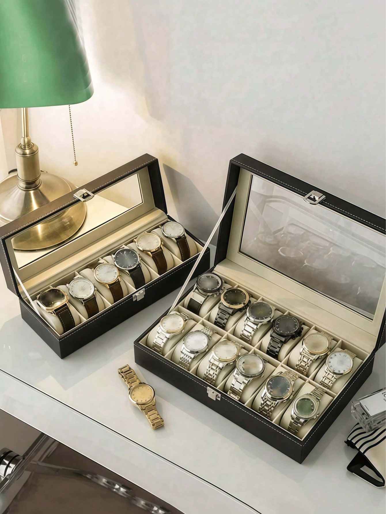 Kotak Jam Tangan Kulit dengan  - High Jewelry Watches ulasan dan harga